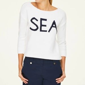 NWT AT Loft Cotton Blend 3/4 Sleeve Sweater Med